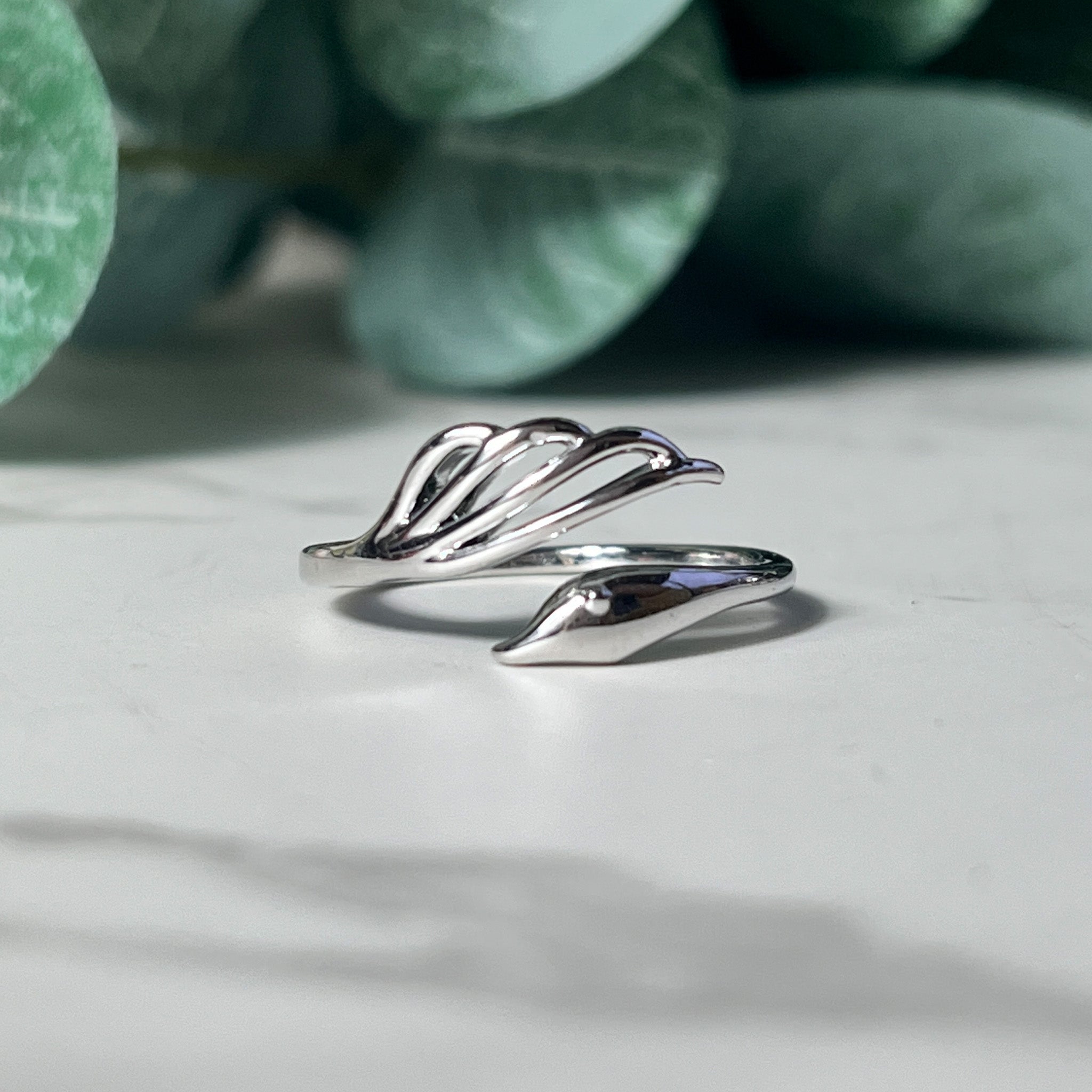 Silver Swan Ring