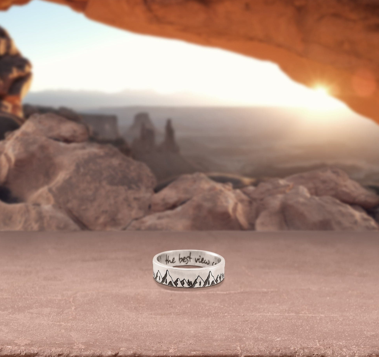"The Best Views Come From The Toughest Climbs" Ring