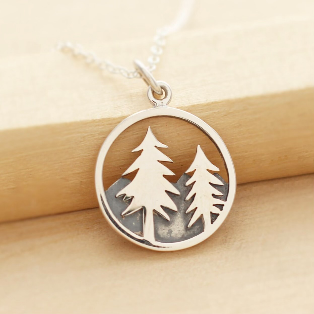 Pine Tree Mountain Range Necklace