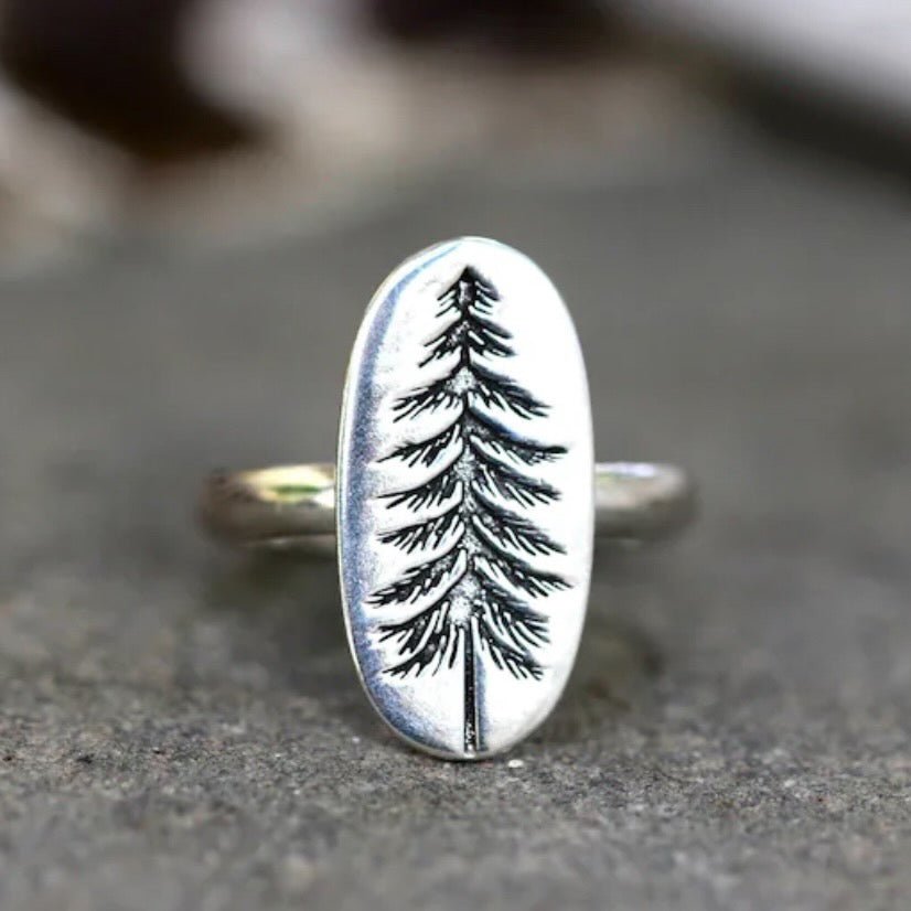 Dainty Pine Tree Ring - ASPENS JEWELERS