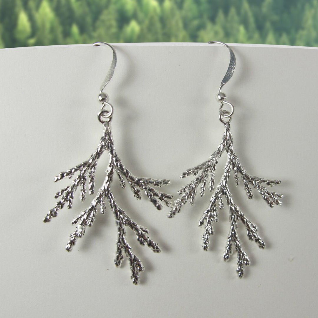 Spruce Tree Leaf Earrings - ASPENS JEWELERS